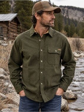 Legendary Whitetails Buck Camp Flannel Shirt Men’s 2XL Green Cabin Outdoor Work